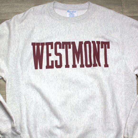 Westmont College Sweatshirt Mens Small Gray Logo Champion Reverse Weave Vintage - Picture 1 of 7